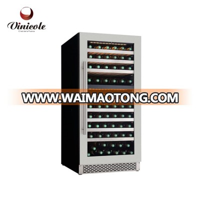 Factory Sale 261L Dual Zone Wooden Used Wine Refrigerator For Home